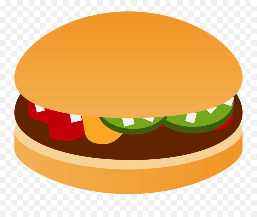 Hamburger Clipart - Hamburger Bun Emoji,Hamburger Clipart