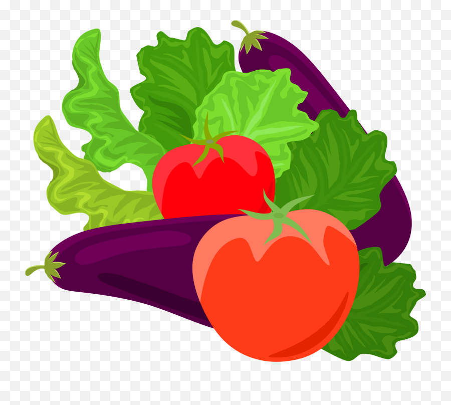 Vegetables - Eggplant And Tomato Clipart Free Download Vegetables Creazilla Emoji,Tomato Clipart