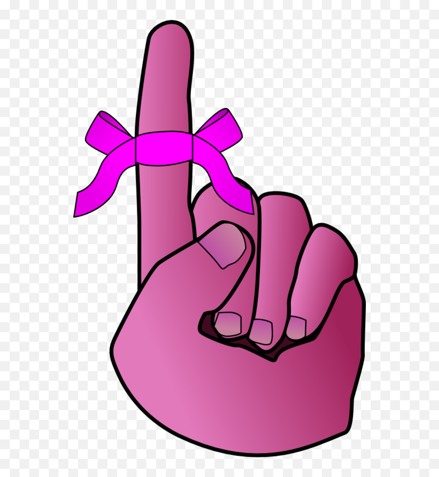 Pink Bow On A Finger As A Graphic Illustration Free Image Emoji,Pink Bow Png