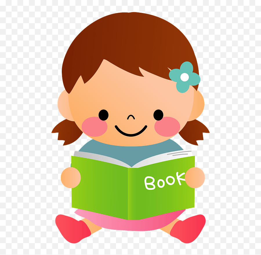 Girl Is Reading A Book Clipart Free Download Transparent Emoji,Free Clipart Book