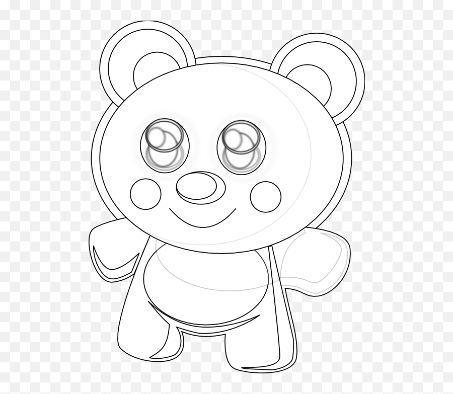Teddy Bear Black And White Cute Animal Bear Clipart Black - Dot Emoji,Bear Clipart Black And White