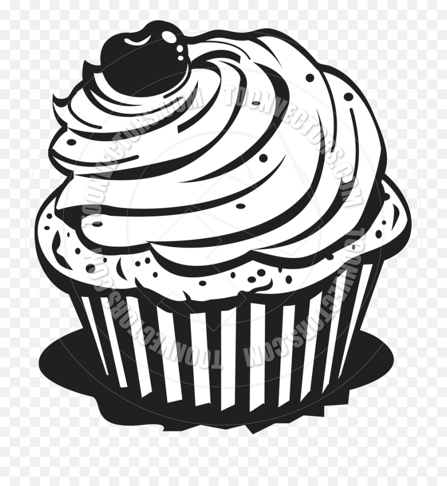 Muffin Clipart Baked Goody Muffin Baked Goody Transparent - Cupcakes Images Black And White Emoji,Cupcake Clipart Black And White