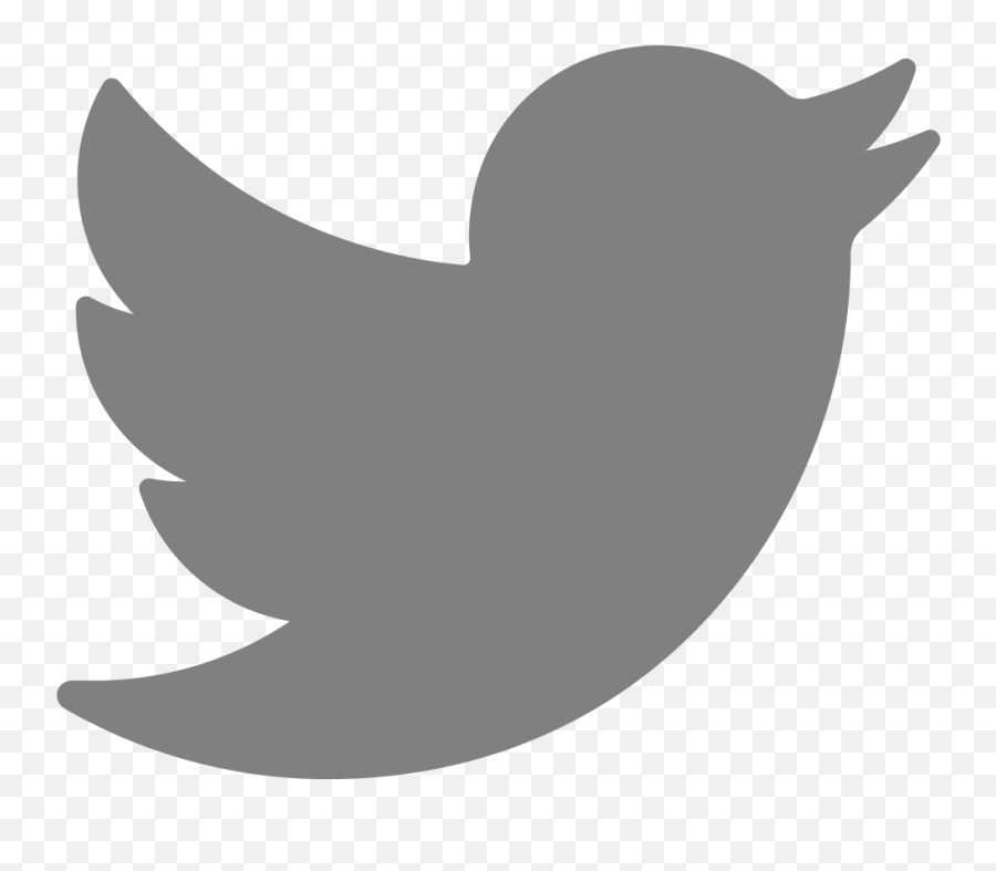 Twitter Logo Grey Png Clipart - Black Twitter Icon Png Transparent Background Emoji,Twitter Logo Png