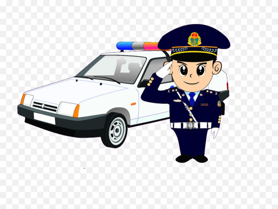 Cartoon Traffic Police Car Pattern Elements - Police Car Png Clipart Police Car Png Emoji,Police Car Png