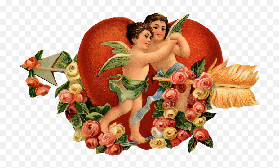 Valentines Day Vintage Cupid Png Image - Free Vintage Valentines Day Emoji,Cupid Png