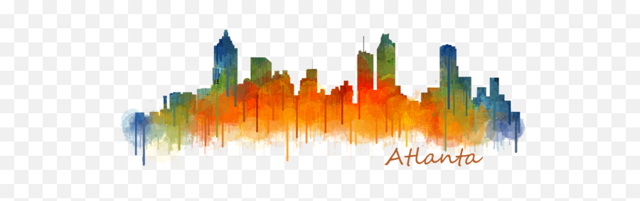Atlanta City Skyline Hq V2 Iphone 7 Case - Atlanta City Logo Png Emoji,City Skyline Png