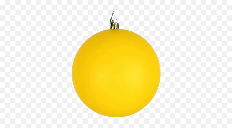 Yellow Christmas Ball Png Clipart Png Mart - Yellow Plastic Christmas Ornaments Emoji,Balls Clipart