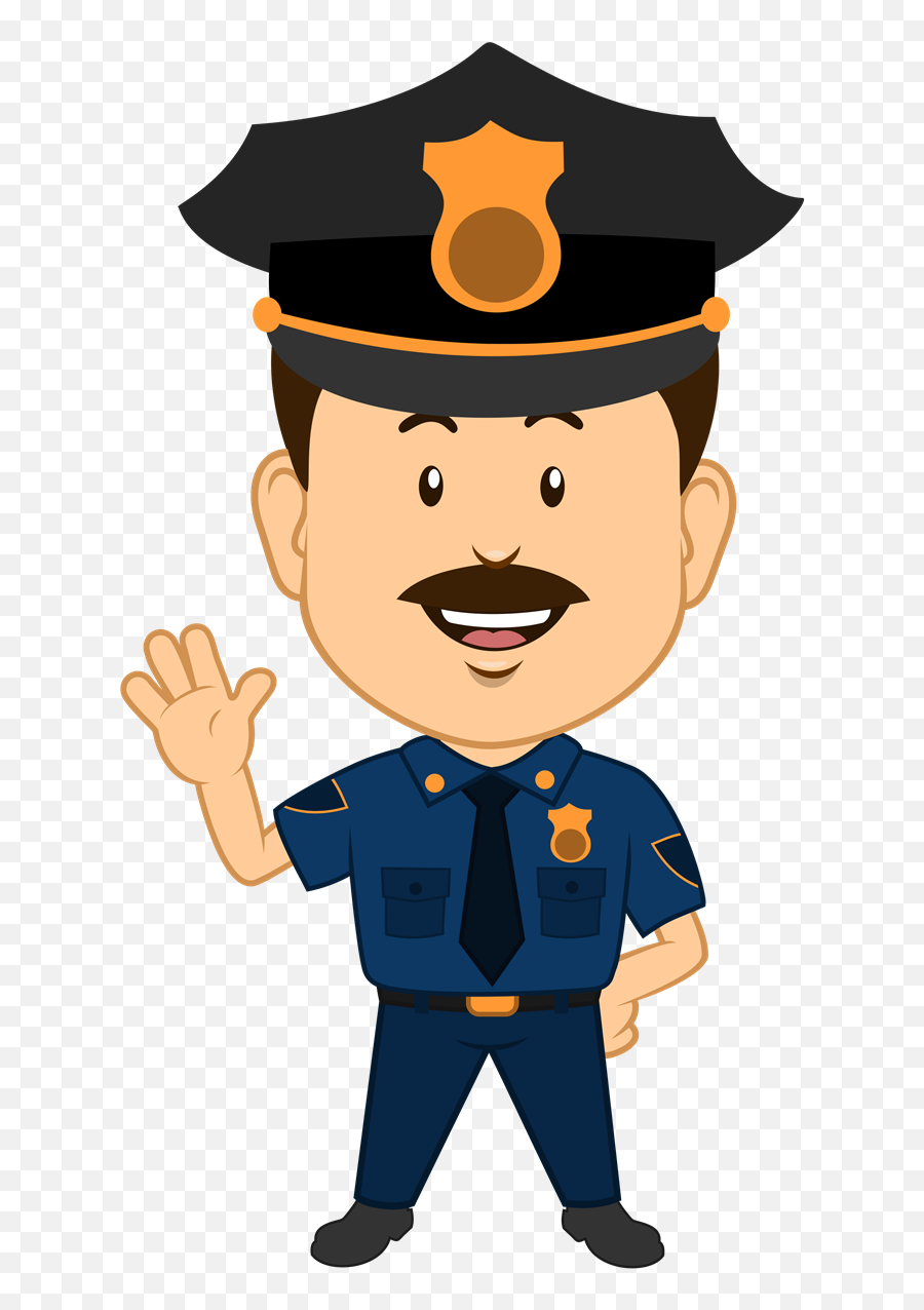 Free Cute Cartoon Police Officer Clip Art Cartoon Clip Art - Policier Clipart Emoji,Police Badge Clipart