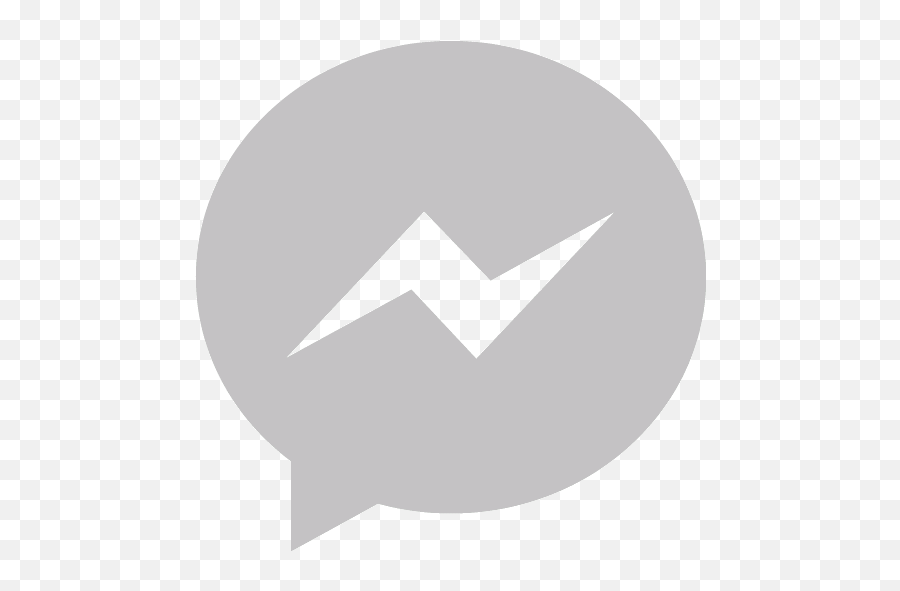 Silver Messenger Icon - Free Silver Social Icons Messenger Icon Svg Emoji,Messenger Logo