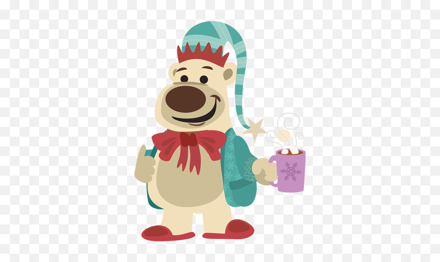 Bear With Hot Chocolate - Transparent Png U0026 Svg Vector File Christmas Characters Free Emoji,Hot Chocolate Png