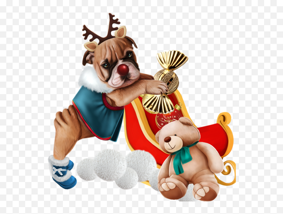 Tube Noel Chien Rubrics Clip Art Tube Frames Dog - Bulldog Emoji,Christmas Dog Clipart