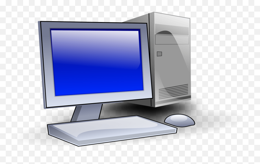 Desktop Computer Clipart Free Download Transparent Png - Computer Cases And Monitors Emoji,Computers Clipart