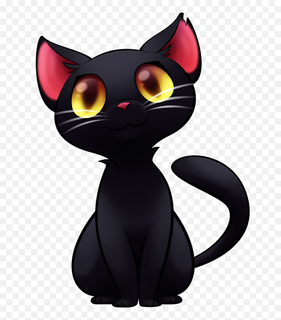 Black Cat Png Black Cat Transparent Background - Freeiconspng Black Cat Cartoon Emoji,Cat Png