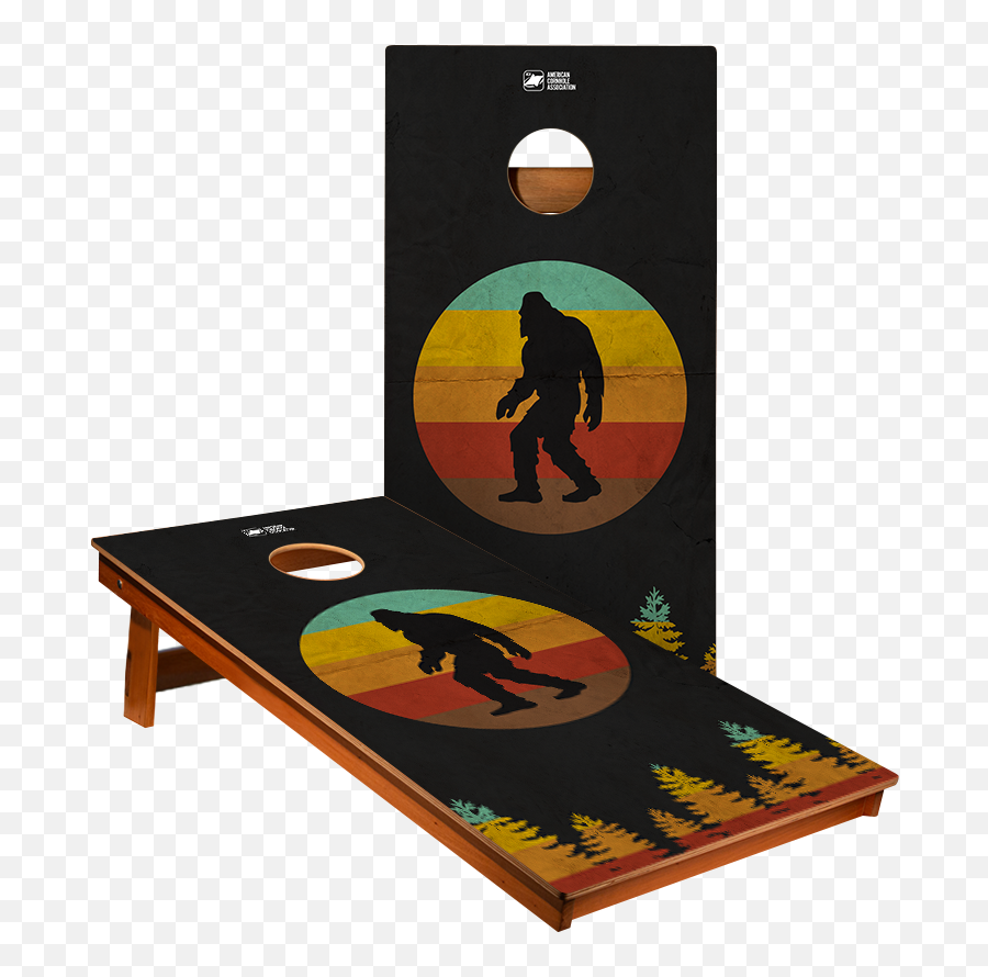 Mp2 Retro Sasquatch Professional Cornhole Boards Emoji,Bigfoot Transparent