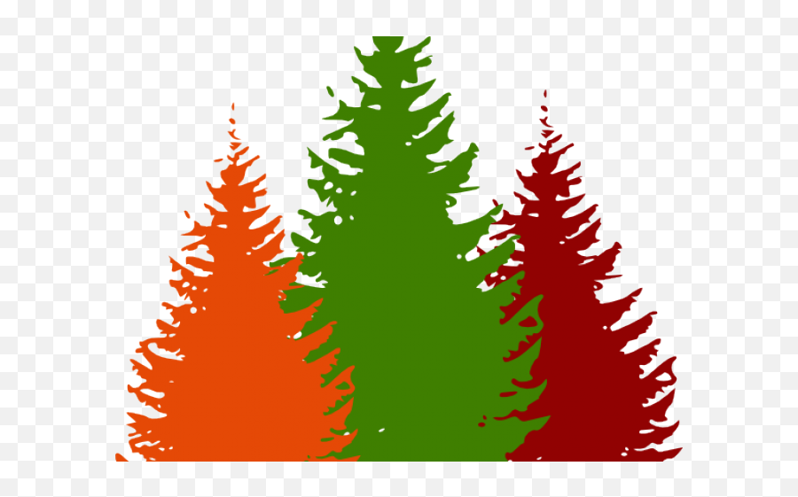 Pine Tree Clipart Forest - Pine Tree Color Silhouette Emoji,Forest Png