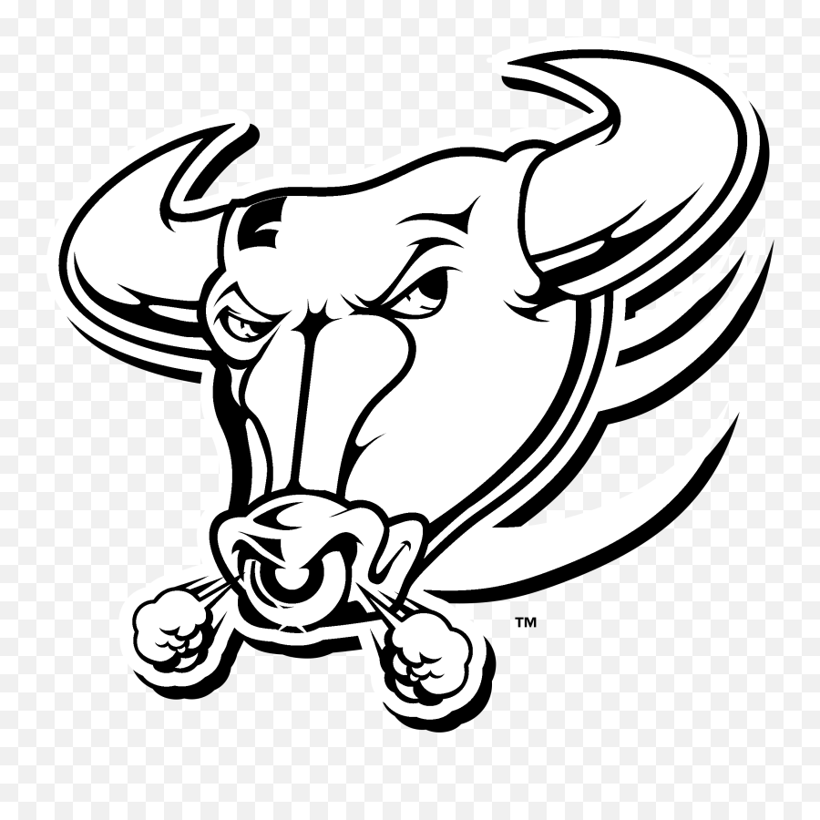 Buffalo Transparent Black And White Clipart - Full Size Buffalo Bulls Logo Black And White Emoji,Buffalo Clipart
