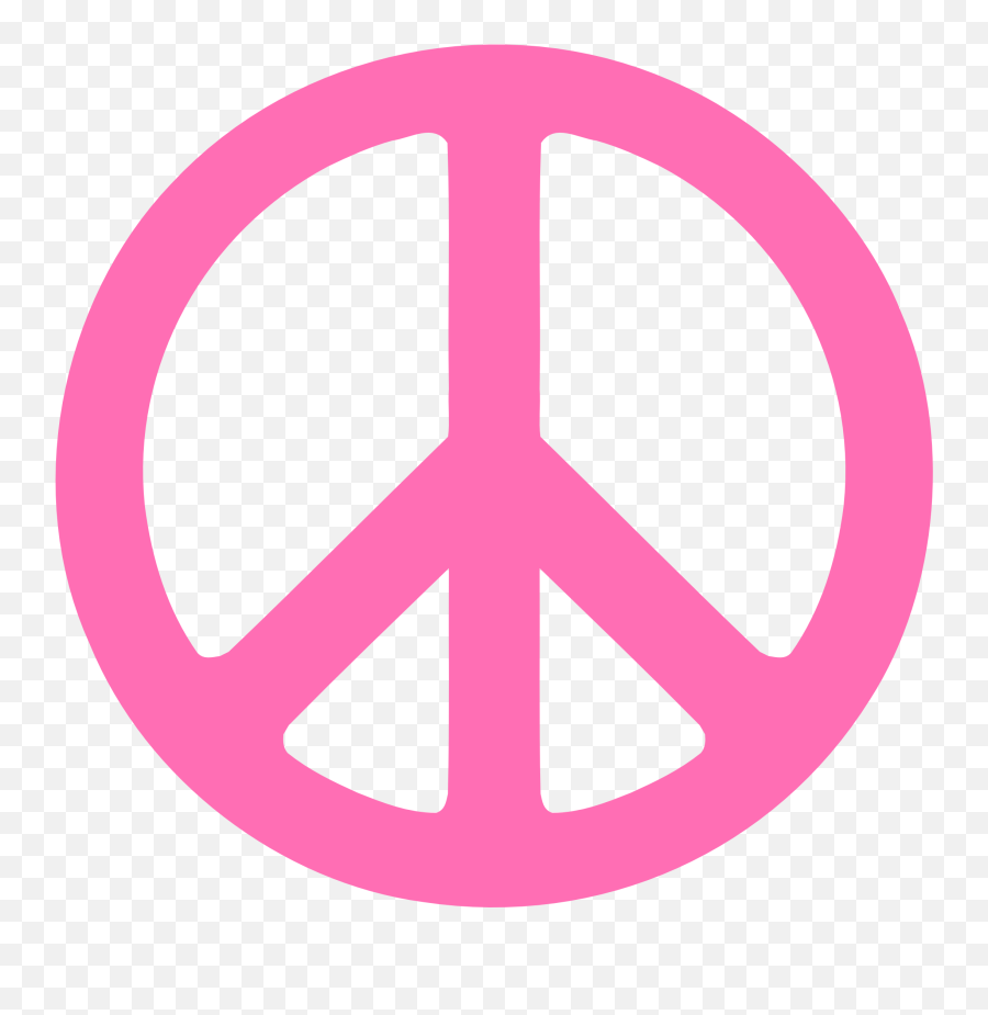 Pink - Pink Peace Sign Emoji,Peace Sign Png
