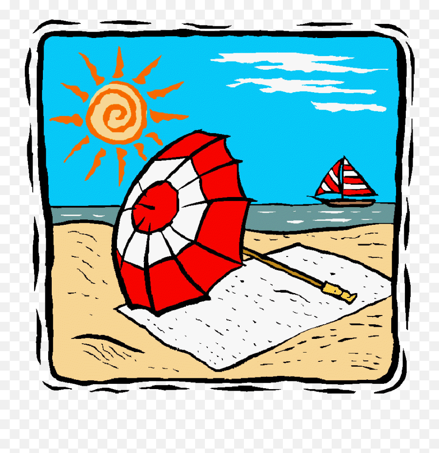 Clipart Beach Vacation Clipart Beach - Summer Clip Art Emoji,Vacation Clipart