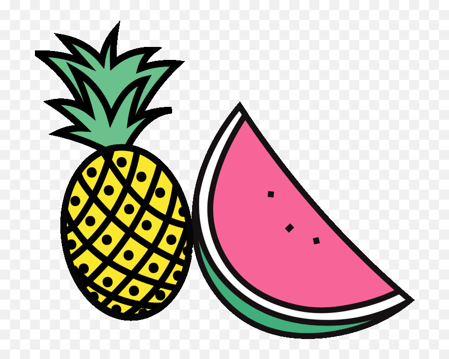 Watermelon And Pineapple Clipart Cute Mango Wallpaper - Watermelon And Pineapple Clipart Emoji,Pineapple Clipart