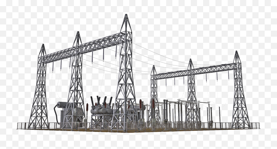 Download Substation Electric Power - Electrical Power Images Png Emoji,Engineering Clipart