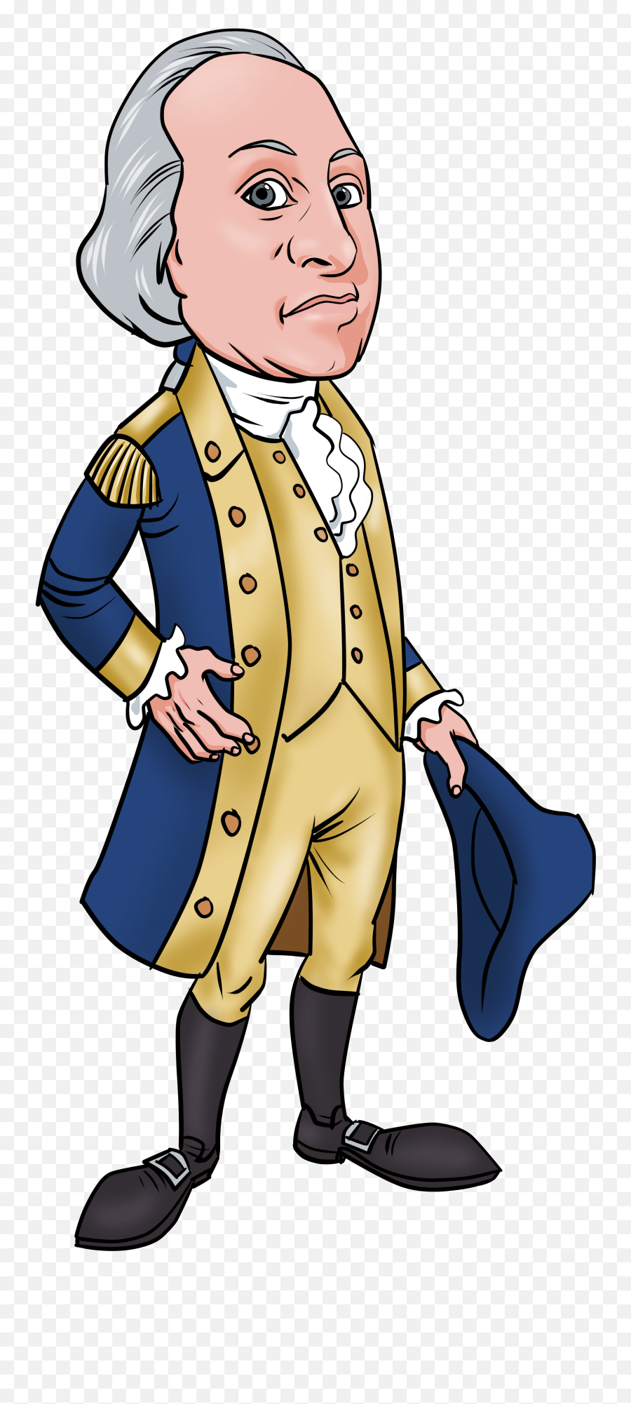 General George Washington Cartoon - Transparent George Washington Cartoon Emoji,George Washington Clipart