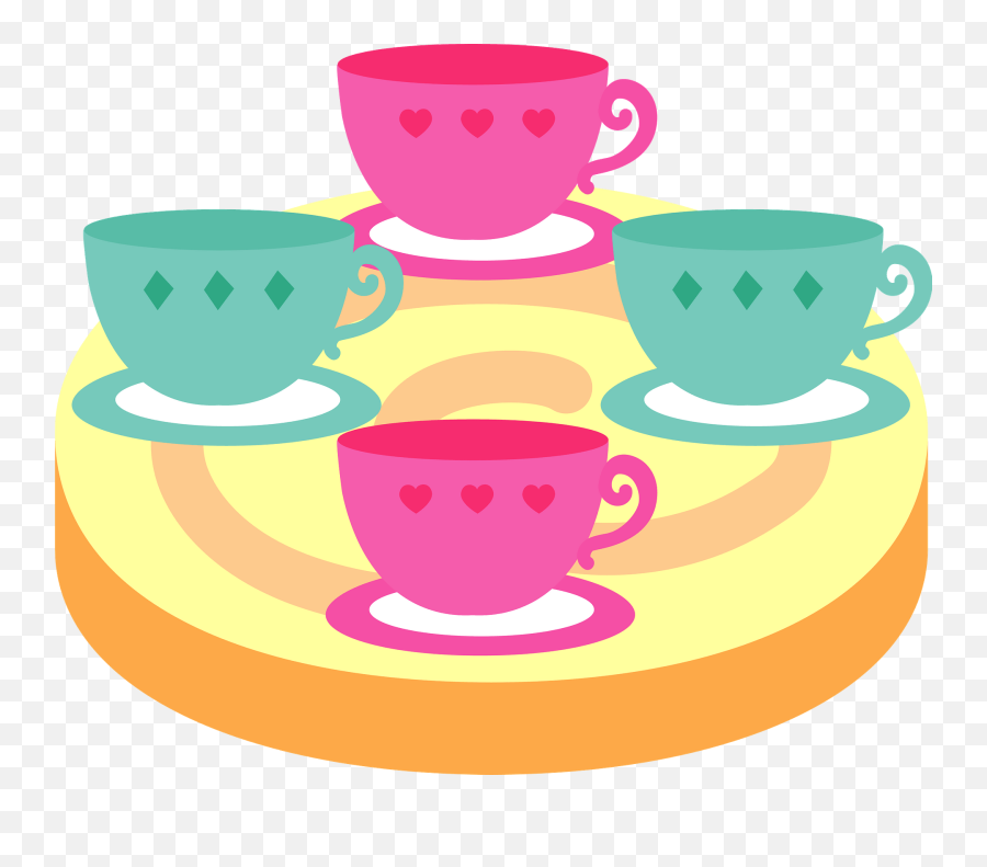 Teacups Amusement Ride Clipart - Amusement Park Tea Cup Ride Clipart Emoji,Teacup Clipart