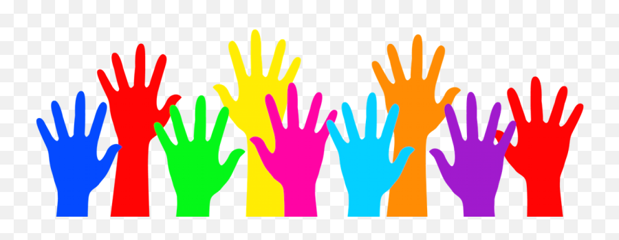 Raised Hand Png - Raised Hands Colorful Child Of Divorce Clip Art Raised Hands Emoji,Hand Transparent Background