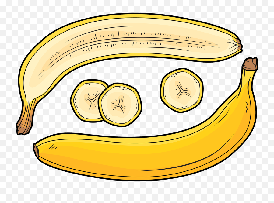 Bananas Cut In Half Clipart - Banana Cortada A La Mitad Emoji,Banana Clipart