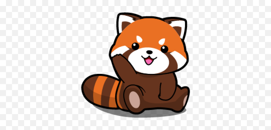 Cartoon Red Panda Clipart - Panda Roux Kawaii Dessin Emoji,Panda Clipart