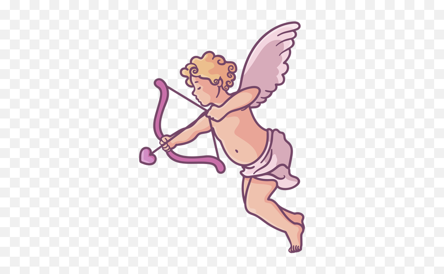 Cute Cupid Shooting Arrow - Cupid Emoji,Cute Arrow Png
