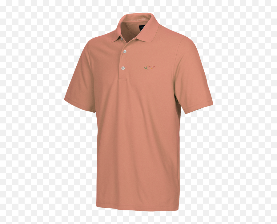 Protek Micro Pique Polo Wshark Logo - Short Sleeve Emoji,Polo Shirts W Logo