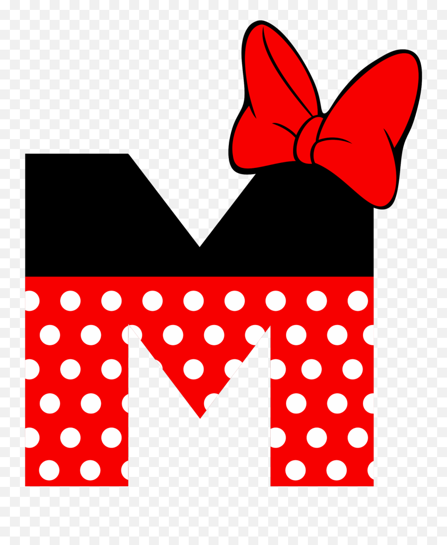 Minnie Mouse Letter M Png Image With No - Red Minnie Mouse Letter M Emoji,M Png