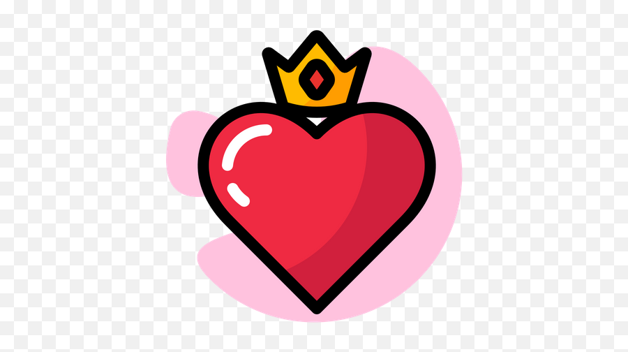 Free Heart Crown Icon Of Colored Emoji,Heart Crown Png