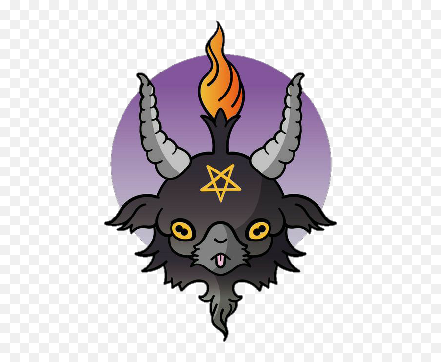 Satan Goat Goth Cybergoth Dark Grunge Sticker By Hey Emoji,Pentagram Clipart