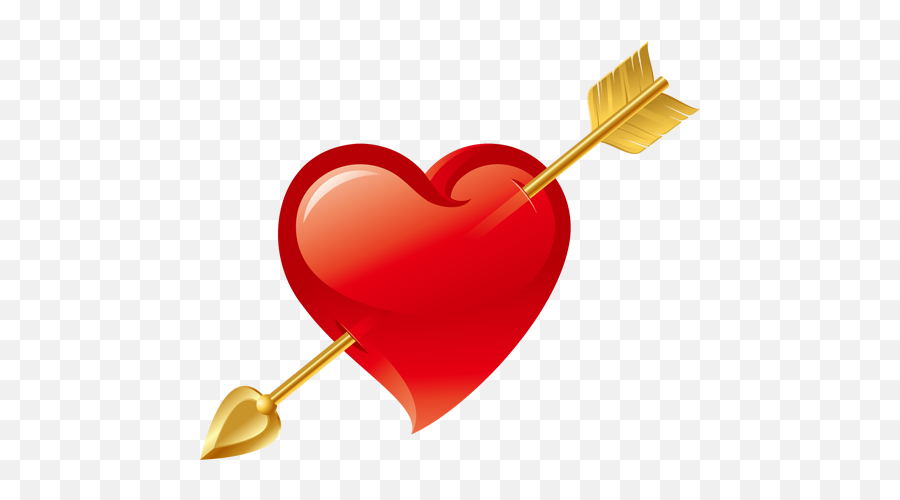 Valentine Heart With Arrow Png Vector Transparent Image Emoji,Heart With Arrow Png