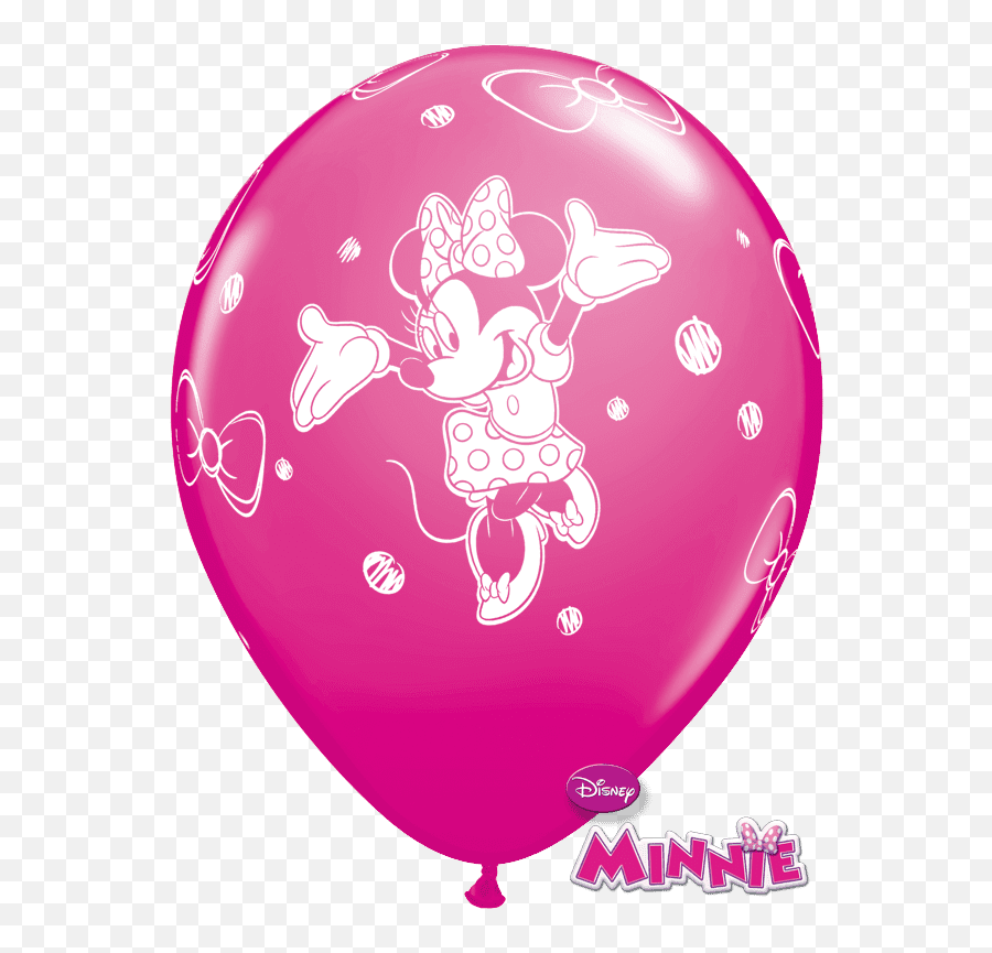 Disney Minnie Mouse Pink Balloons 6 Pack Emoji,Minnie Mouse Pink Png