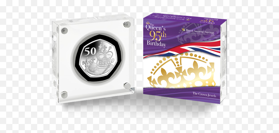 The Queens 95th Birthday Crown Jewels - 2021 Proof Sterling Silver 50p Coin Bat Emoji,Birthday Crown Png