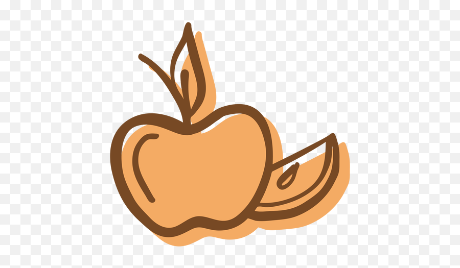 Hand Drawn Stroke Apple Slice Transparent Png U0026 Svg Vector Emoji,Apple Slice Png