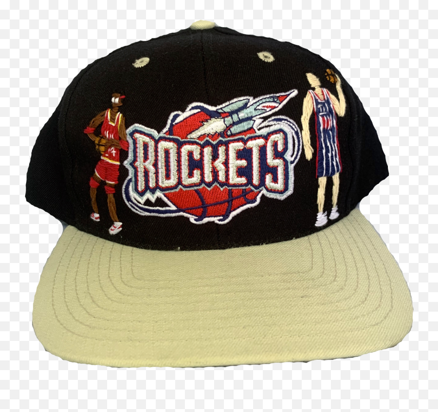 Yao Ming And Hakeem Olajuwon Vintage Houston Rockets Hat Emoji,Yao Ming Png