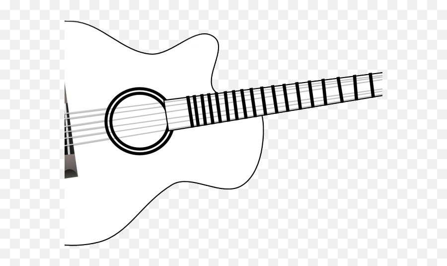 White Guitar Clipart Transparent Png - Guitar Emoji,Guitar Clipart