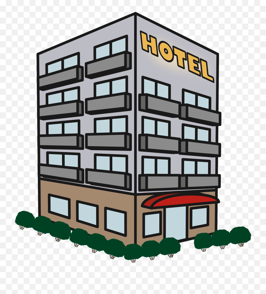 Hotel Clipart Hotel Building - Hotel Building Png Emoji,Hotel Clipart