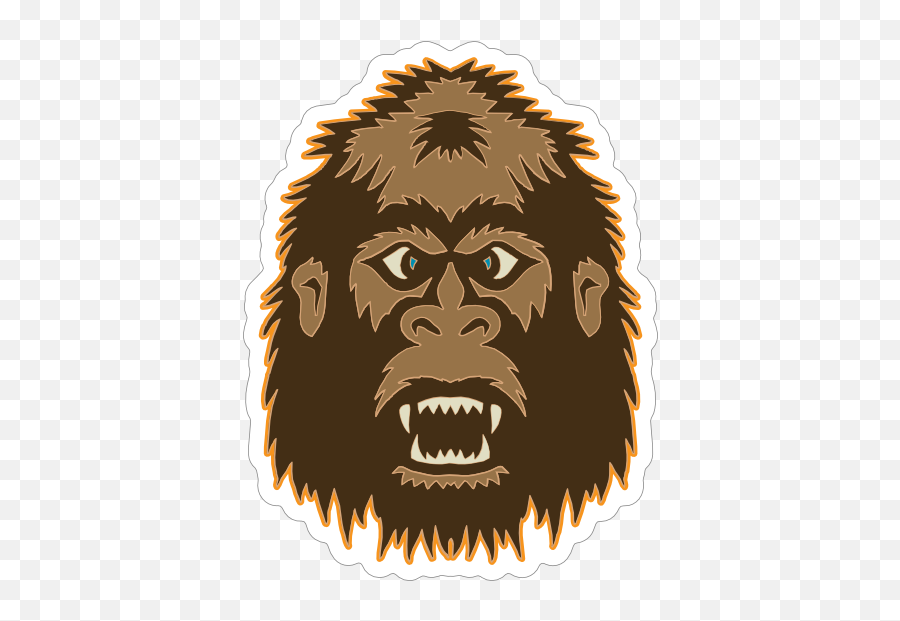 Bigfoot Kicks Sasquatch Sticker - Scary Emoji,Bigfoot Clipart