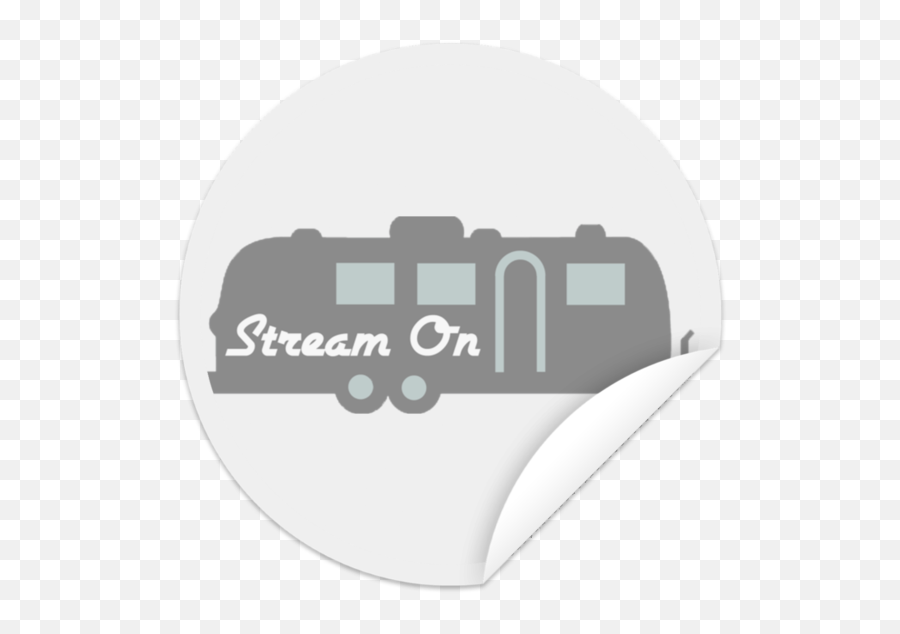 Stream On Silhouette Logo Stci Circle Sticker U2013 Funderbombcom - Camera Emoji,Silhouette Logo