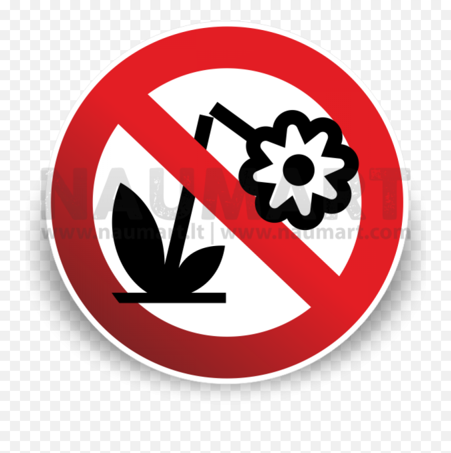No Flower Picking Prohibition Warning Sign Sticker Decal - Naumart London Underground Emoji,Warning Logo