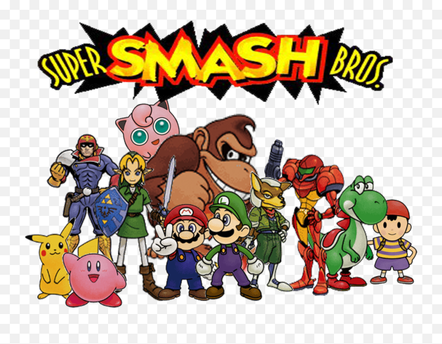 Super Smash Bros Logo - Super Smash Bros 64 Art Emoji,Smash Bros Logo