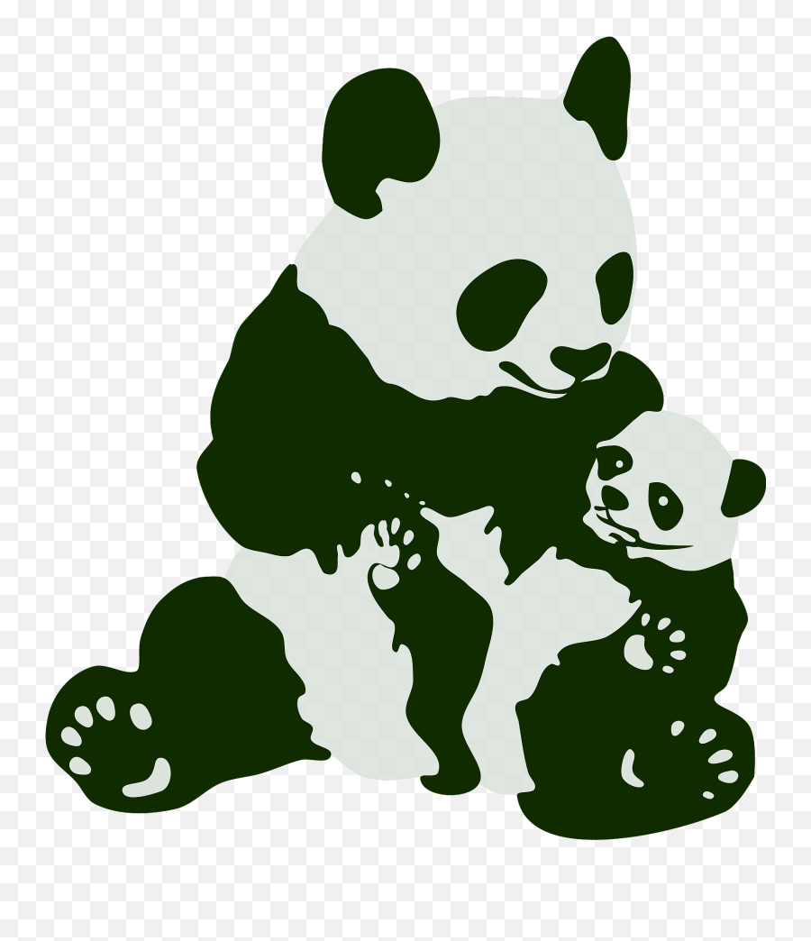 Panda And Baby Clipart - Baby Is Almost Here Emoji,Panda Clipart
