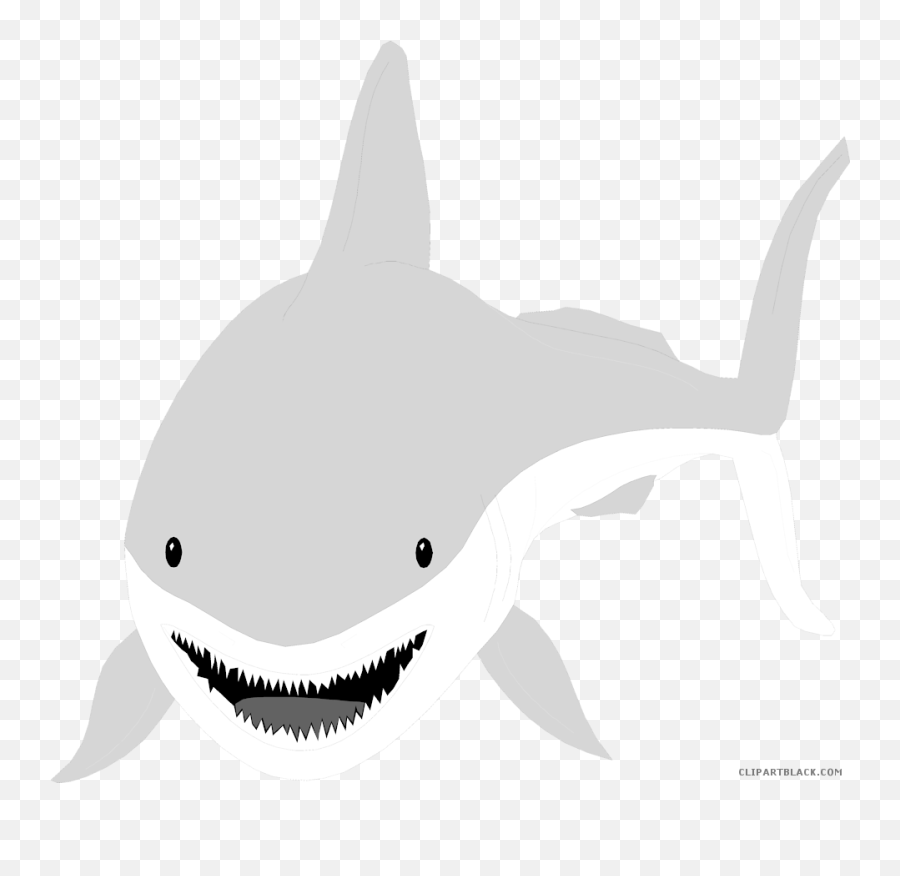 Shark Clipart Great White Shark - Clipart Transparent Background Shark Emoji,Shark Transparent Background