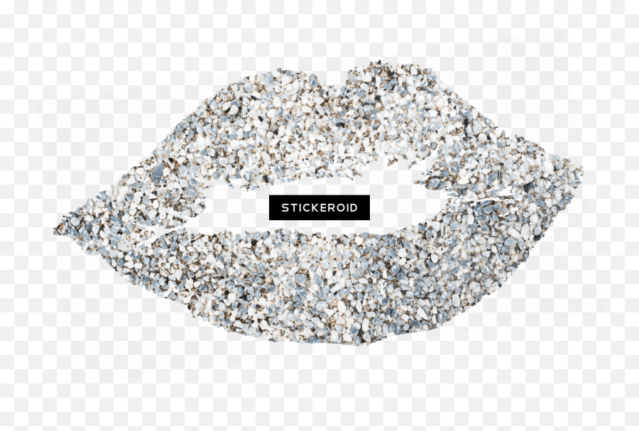 Silver Kiss Lips Glitter - Transparent Diamond Lips Png Emoji,Silver Glitter Png