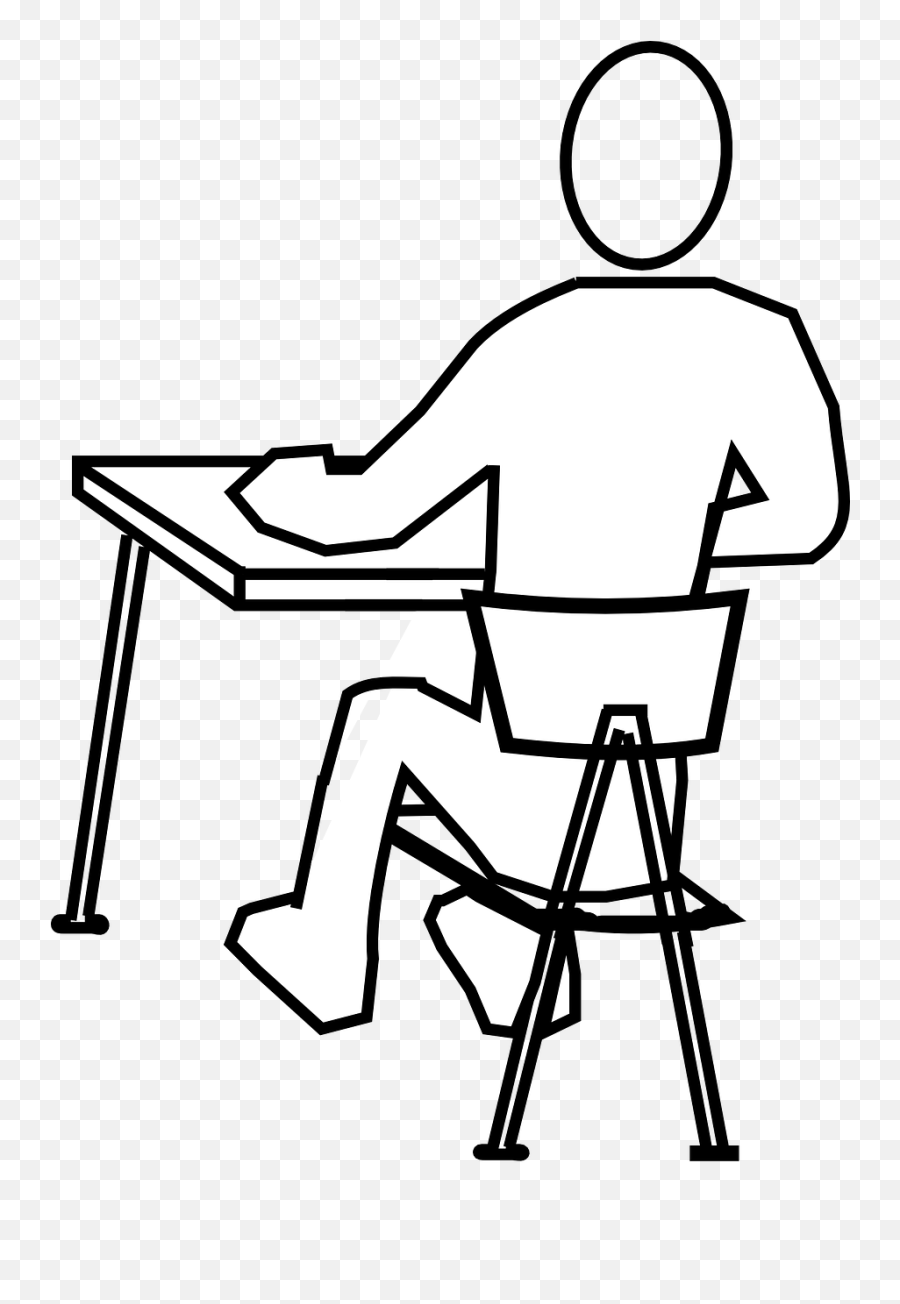 Desk Chair Man Sitting Upright Png Picpng - Draw A People Sitting On Chair Emoji,Man Sitting Png