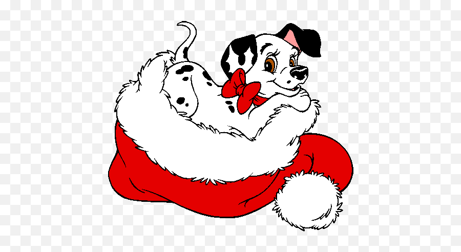 Disney 101 Dalmatians Christmas Clip - Disney Christmas Clip Art Emoji,Disney Christmas Clipart